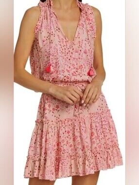 Poupette St. Barth "Clara" Mini Ruffled Dress
